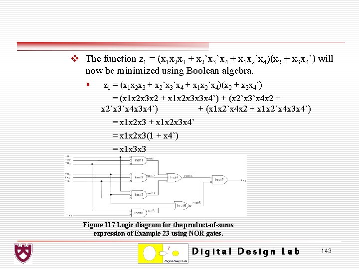 v The function z 1 = (x 1 x 2 x 3 + x