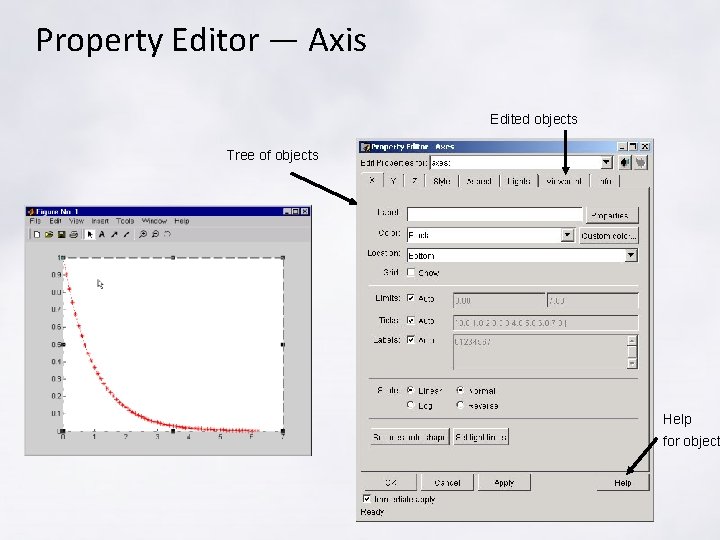 Property Editor — Axis Edited objects Tree of objects Help for object Property Editor — Axis Edited objects Tree of objects Help for object