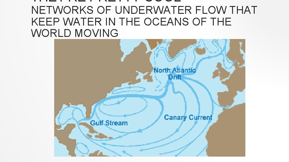 THEY'RE PRETTY COOL -- NETWORKS OF UNDERWATER FLOW THAT KEEP WATER IN THE OCEANS