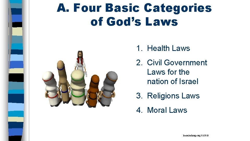 A. Four Basic Categories of God’s Laws 1. Health Laws 2. Civil Government Laws