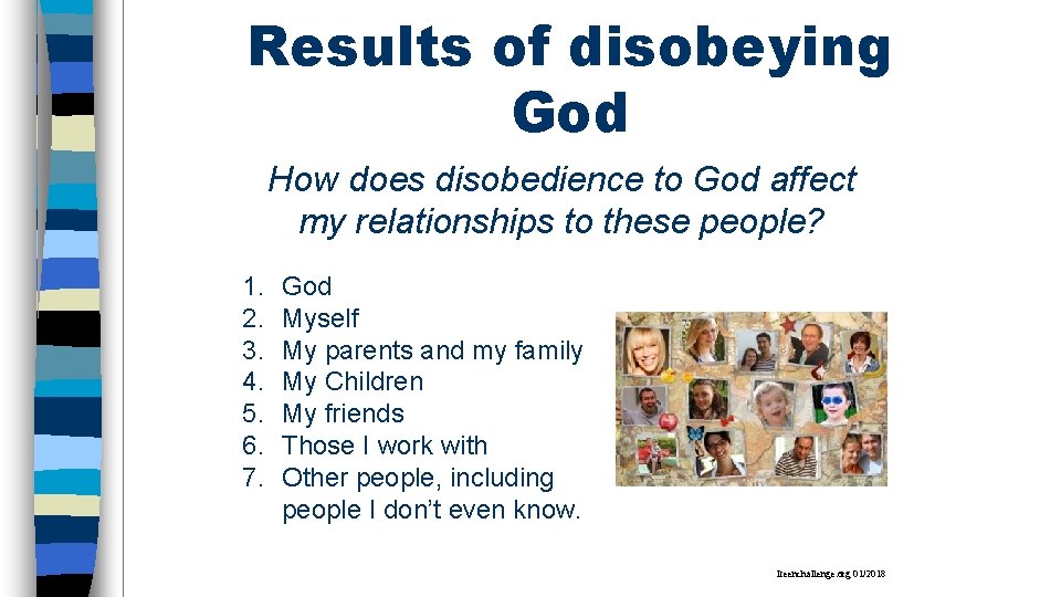 Results of disobeying God How does disobedience to God affect my relationships to these