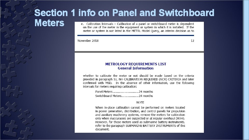 Section 1 info on Panel and Switchboard Meters 