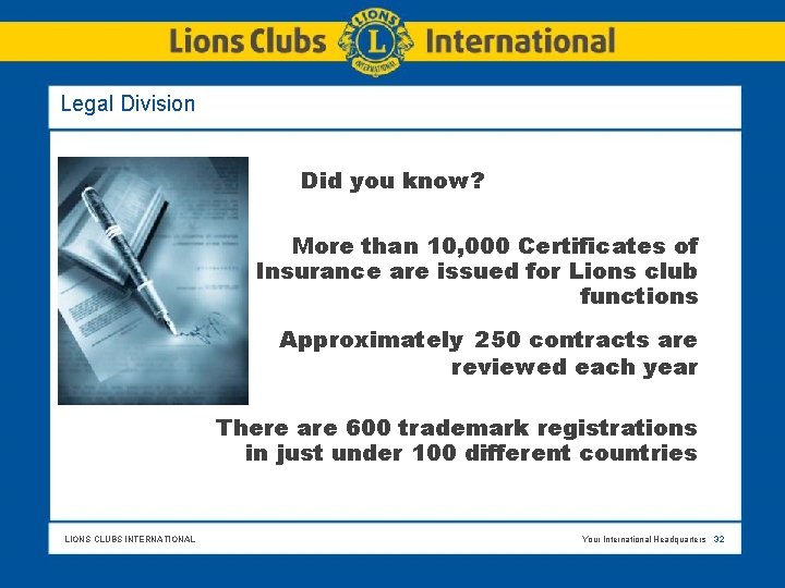 Legal Division Did you know? More than 10, 000 Certificates of Insurance are issued