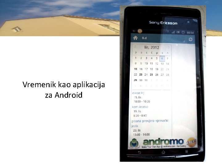 Vremenik kao aplikacija za Android 