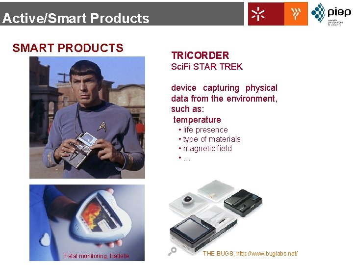 Active/Smart Products SMART PRODUCTS TRICORDER Sci. Fi STAR TREK device capturing physical data from