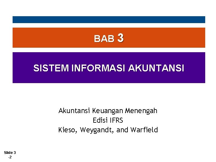 BAB 3 SISTEM INFORMASI AKUNTANSI Akuntansi Keuangan Menengah Edisi IFRS Kieso, Weygandt, and Warfield