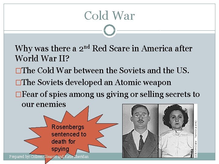 Cold War Why was there a 2 nd Red Scare in America after World