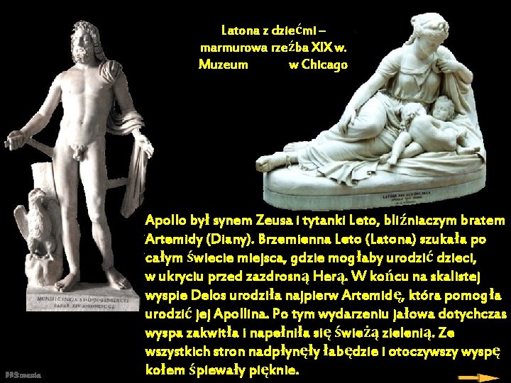 Latona z dziećmi – marmurowa rzeźba XIX w. Muzeum w Chicago Zeus Kapitoliński PPS