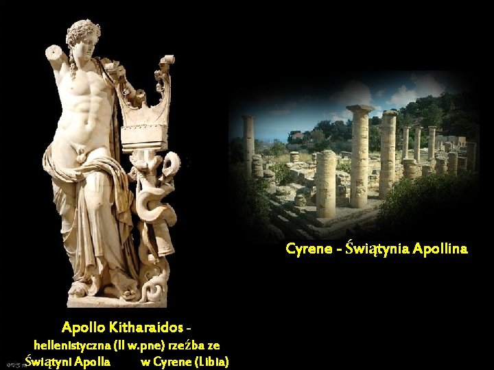Cyrene - Świątynia Apollina Apollo Lykeios – grecka, Apollo Kitharaidos - okres klasyczny (370