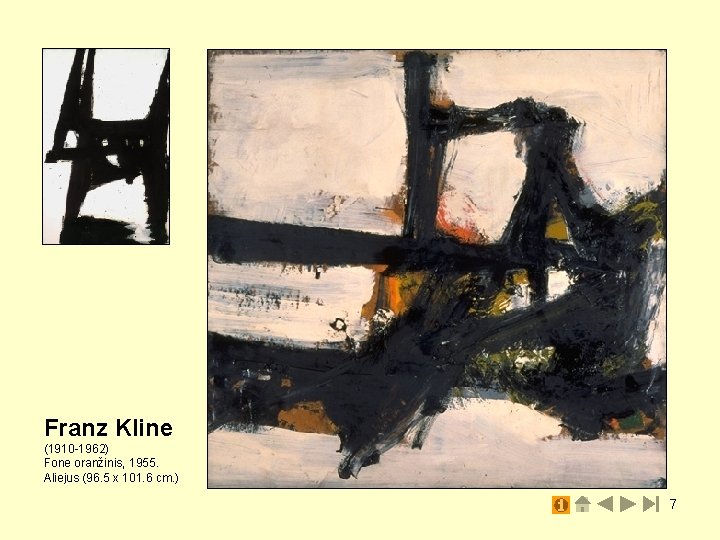 Franz Kline (1910 -1962) Fone oranžinis, 1955. Aliejus (96. 5 x 101. 6 cm.