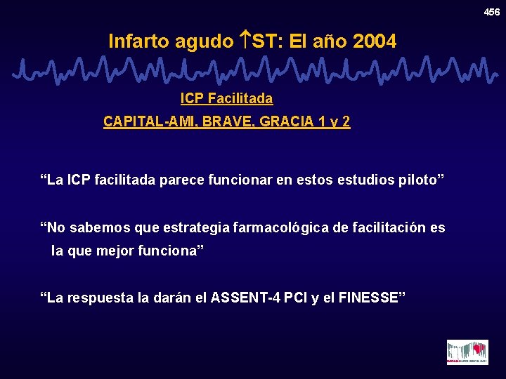 456 Infarto agudo ST: El año 2004 ICP Facilitada CAPITAL-AMI, BRAVE, GRACIA 1 y