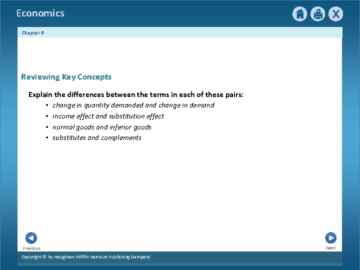 Economics Chapter 4 Reviewing Key Concepts Explain the differences between the terms in each Economics Chapter 4 Reviewing Key Concepts Explain the differences between the terms in each