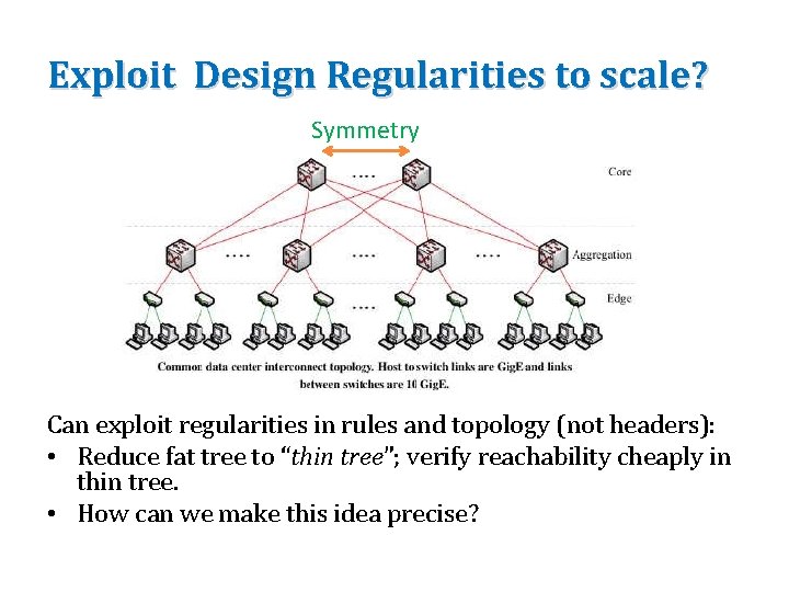 Exploit Design Regularities to scale? Symmetry Can exploit regularities in rules and topology (not