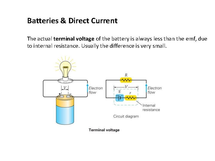 CHAPTER 8 ELECTRIC CURRENT RESISTANCE SUBTOPIC Batteries and