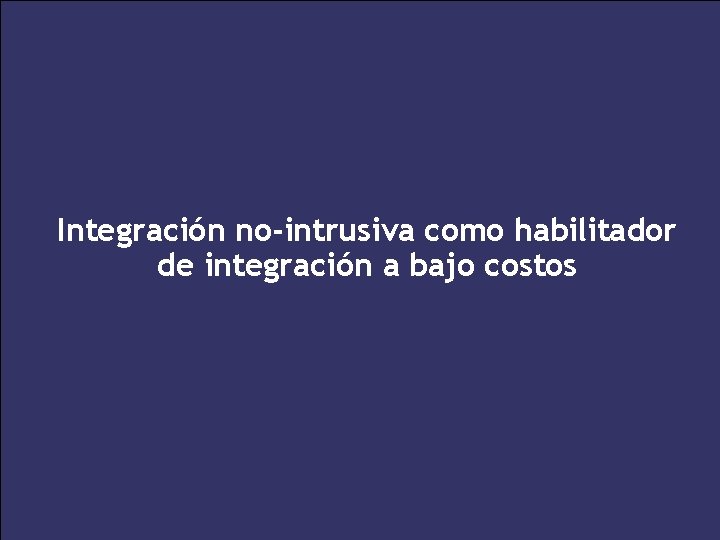 Integración no-intrusiva como habilitador de integración a bajo costos 19 XXV Salón de Informática