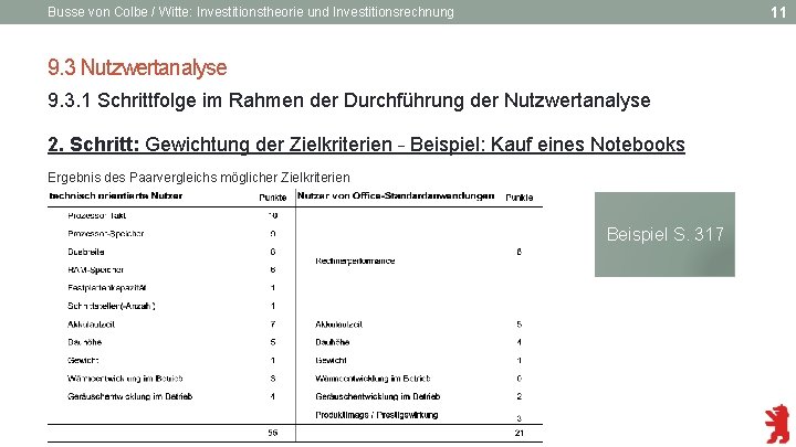 11 Busse von Colbe / Witte: Investitionstheorie und Investitionsrechnung 9. 3 Nutzwertanalyse 9. 3.