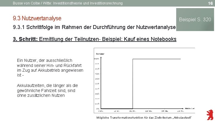 16 Busse von Colbe / Witte: Investitionstheorie und Investitionsrechnung 9. 3 Nutzwertanalyse Beispiel S.