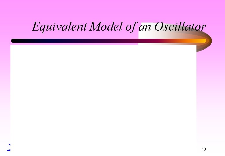 Equivalent Model of an Oscillator Hong Kong X’tals Limited 10 