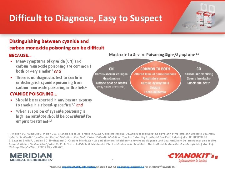 Difficult to Diagnose, Easy to Suspect Distinguishing between cyanide and carbon monoxide poisoning can