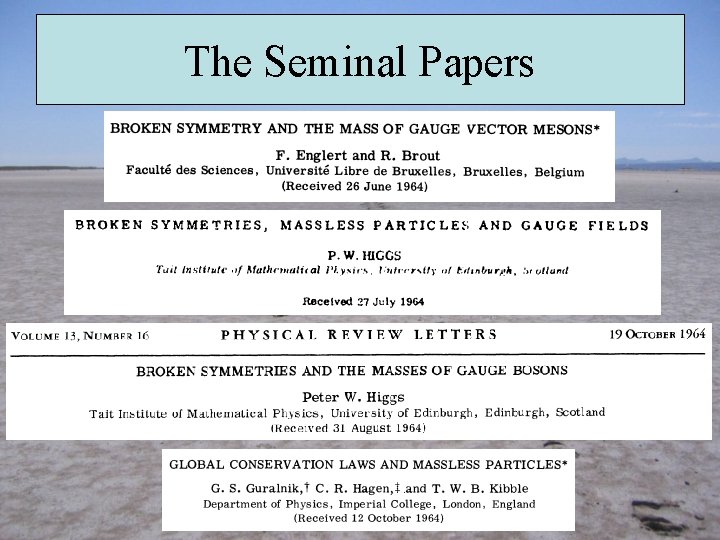 The Seminal Papers 