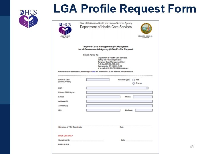LGA Profile Request Form 48 