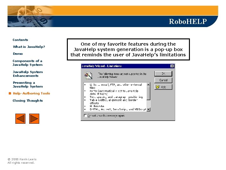 Robo. HELP Contents What is Java. Help? Demo Components of a Java. Help System