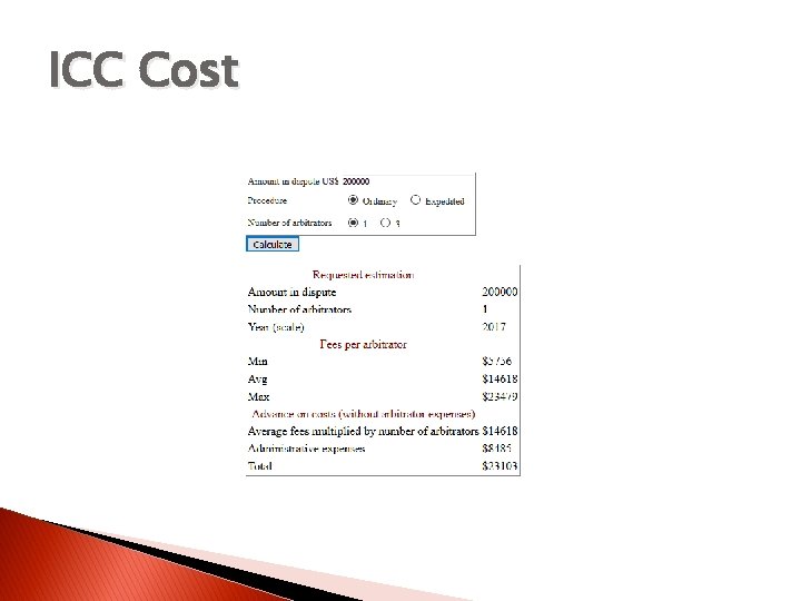 ICC Cost 