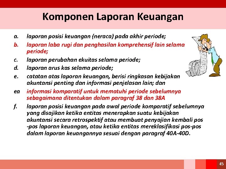 Komponen Laporan Keuangan a. b. c. d. e. ea f. laporan posisi keuangan (neraca)