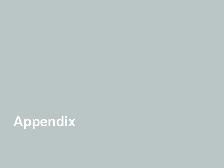 Appendix 