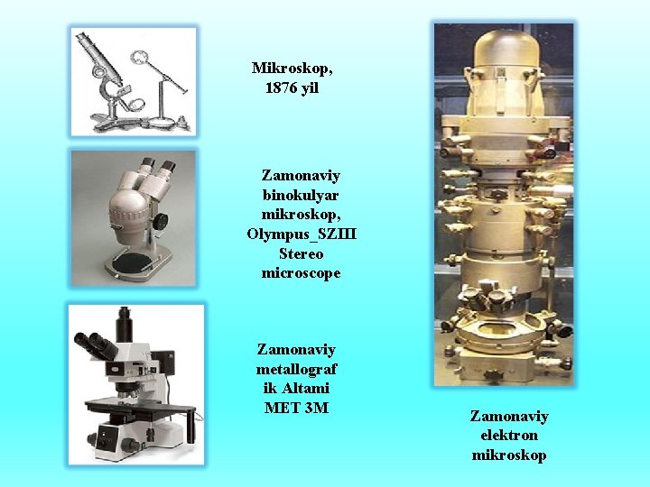 Mikroskop, 1876 yil Zamonaviy binokulyar mikroskop, Olympus_SZIII Stereo microscope Zamonaviy metallograf ik Altami MET
