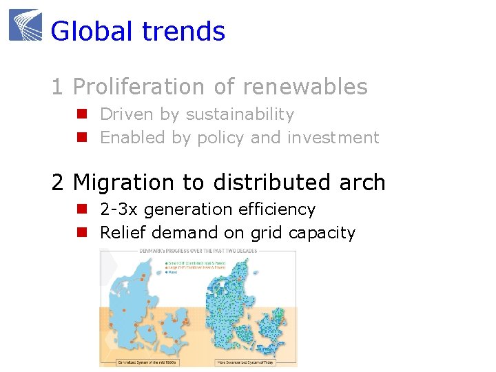 Global trends 1 Proliferation of renewables n Driven by sustainability n Enabled by policy