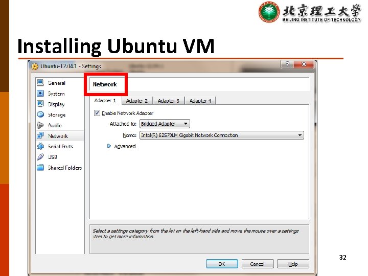 Installing Ubuntu VM 32 