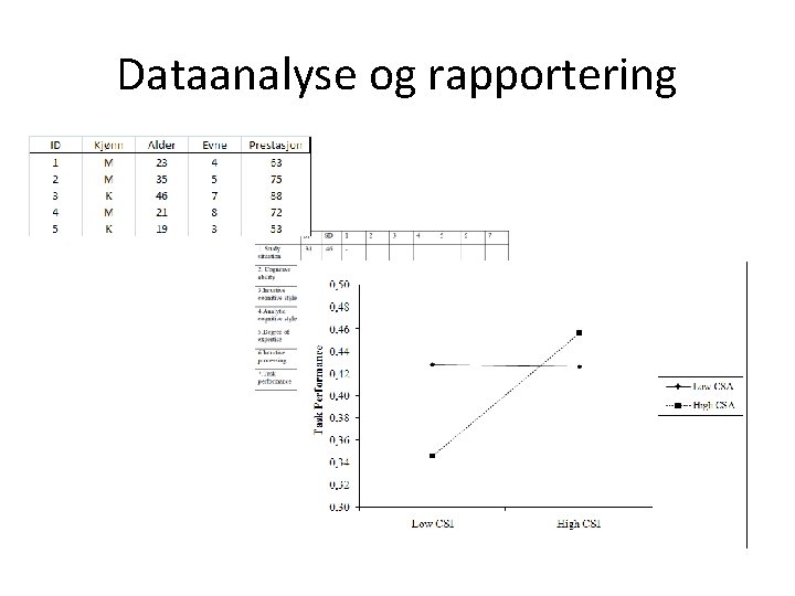 Dataanalyse og rapportering 