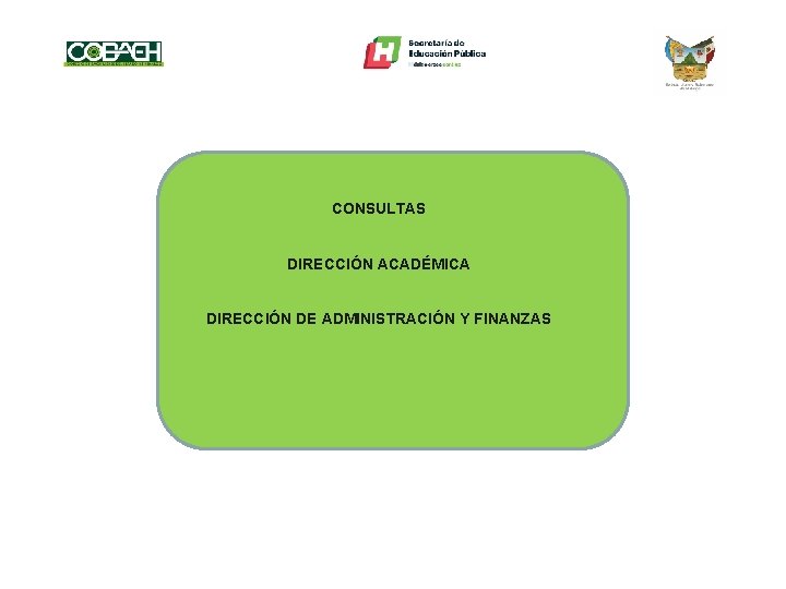 CONSULTAS DIRECCIÓN ACADÉMICA DIRECCIÓN DE ADMINISTRACIÓN Y FINANZAS 