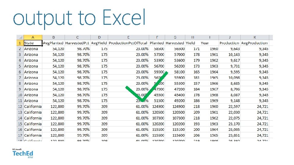 output to Excel Microsoft 