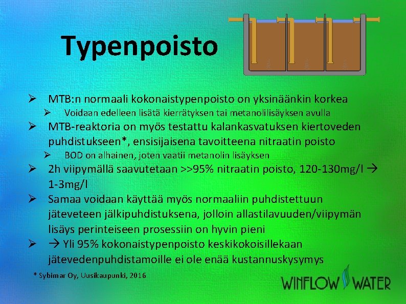Typenpoisto Ø MTB: n normaali kokonaistypenpoisto on yksinäänkin korkea Ø Voidaan edelleen lisätä kierrätyksen