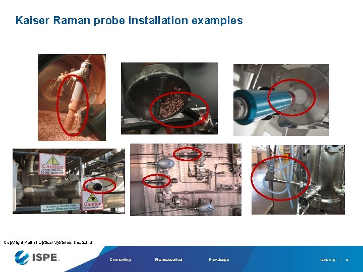 Kaiser Raman probe installation examples Copyright Kaiser Optical Systems, Inc. 2018 Connecting Pharmaceutical Knowledge