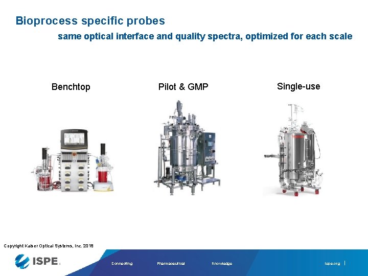 Bioprocess specific probes same optical interface and quality spectra, optimized for each scale Benchtop