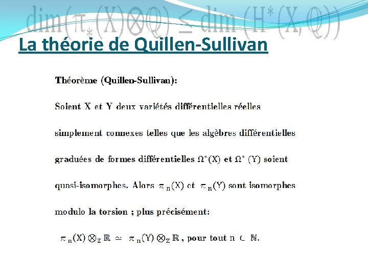 La théorie de Quillen-Sullivan 