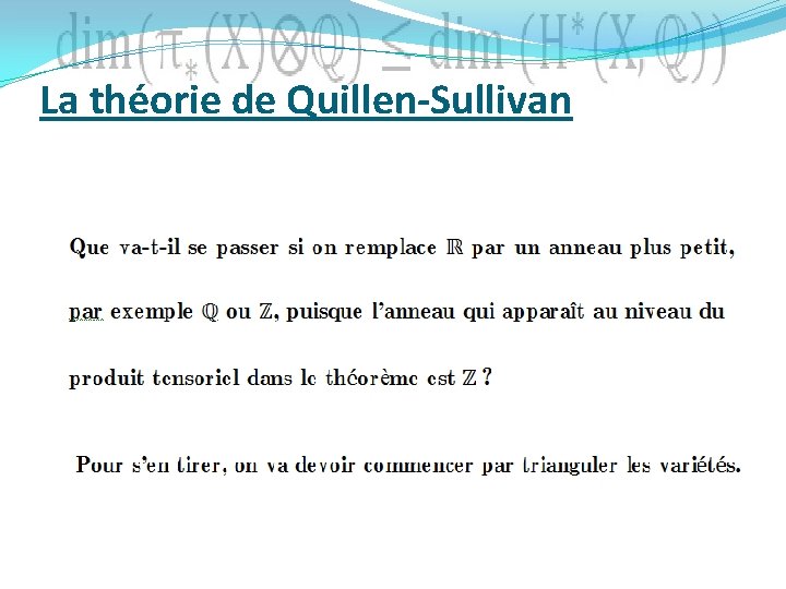 La théorie de Quillen-Sullivan 