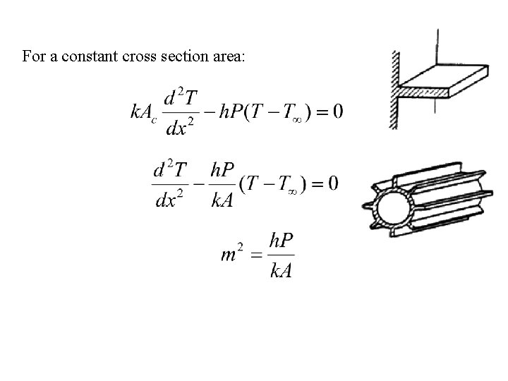 For a constant cross section area: 