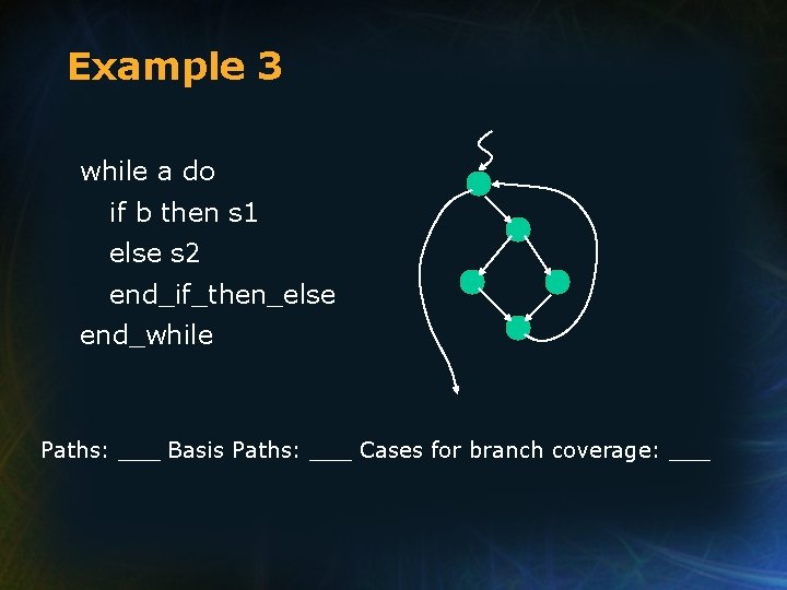 Example 3 while a do if b then s 1 else s 2 end_if_then_else Example 3 while a do if b then s 1 else s 2 end_if_then_else