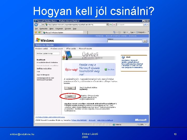 Hogyan kell jól csinálni? ember@vodafone. hu Ember László 2008 10 