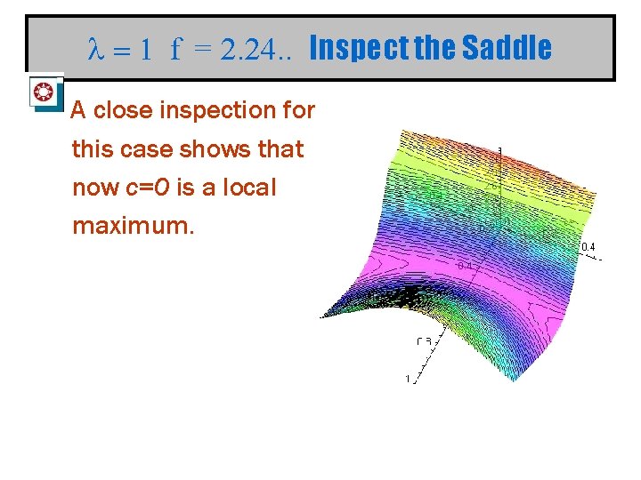 l = 1 f = 2. 24. . Inspect the Saddle A close inspection