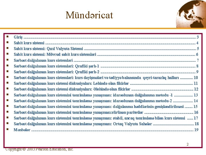 Mündəricat § § § § § Giriş. . . . . . . .