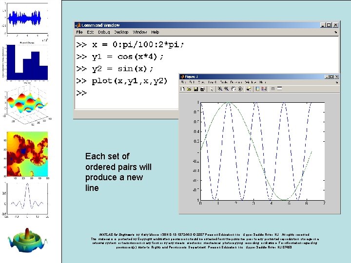 Each set of ordered pairs will produce a new line MATLAB for Engineers, by Each set of ordered pairs will produce a new line MATLAB for Engineers, by