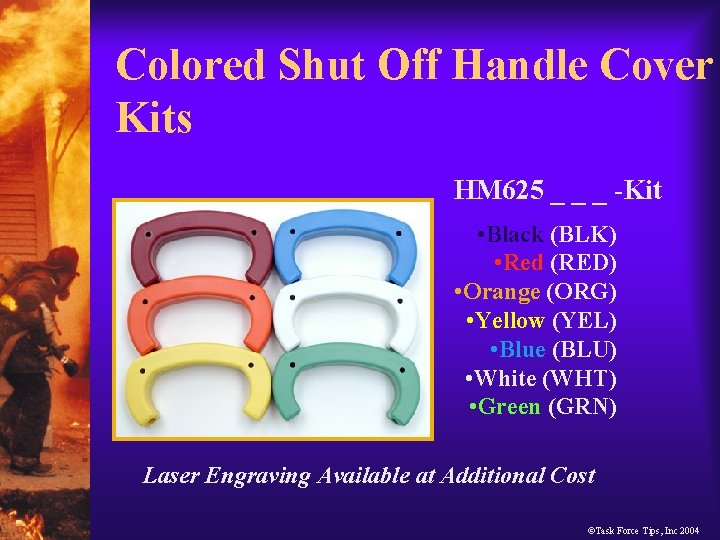 Colored Shut Off Handle Cover Kits HM 625 _ _ _ -Kit • Black