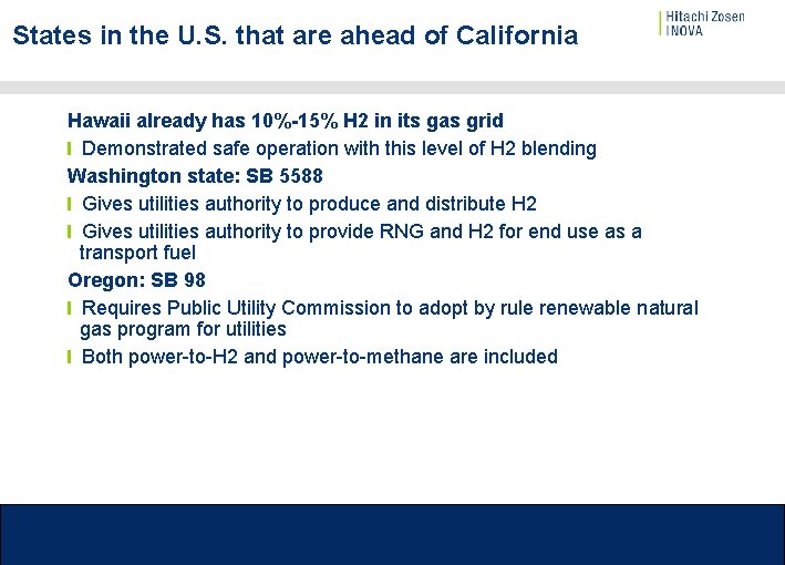 States in the U. S. that are ahead of California Hawaii already has 10%-15%