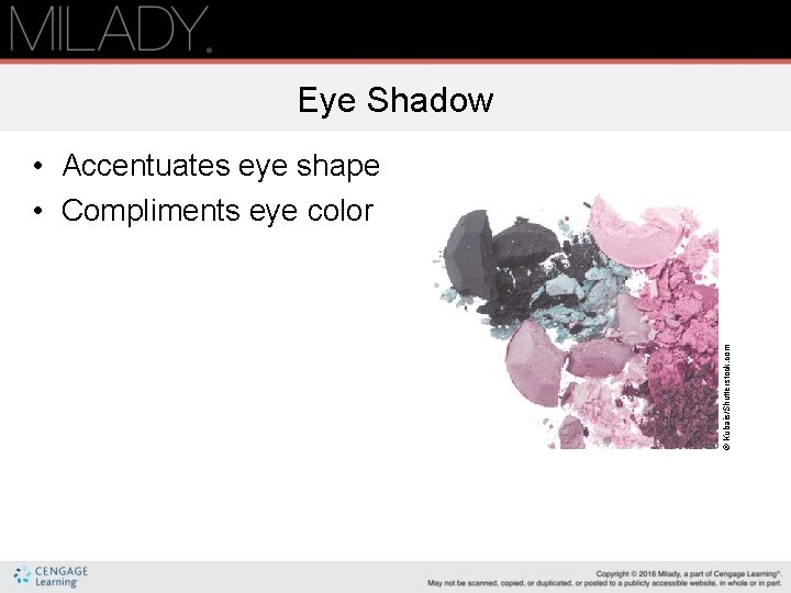 Eye Shadow © Kubais/Shutterstock. com • Accentuates eye shape • Compliments eye color 