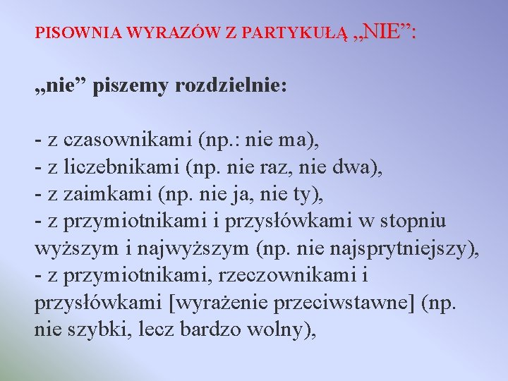 OPIS PREZENTACJI Chc pisa bez bdw Prezentacja skada